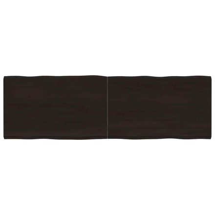vidaXL sötétbarna kezelt tömör asztallap 160x50x(2-4) cm