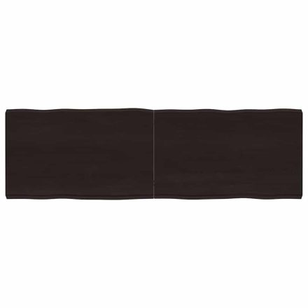 vidaXL sötétbarna kezelt tömör asztallap 160x50x(2-6) cm