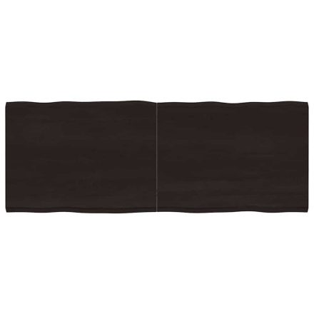 vidaXL sötétbarna kezelt tömör asztallap 160x60x(2-4) cm