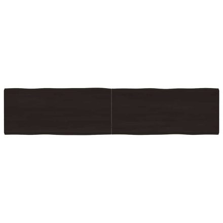 vidaXL sötétbarna kezelt tömör asztallap 180x40x(2-4) cm