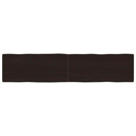 vidaXL sötétbarna kezelt tömör asztallap 180x40x(2-6) cm
