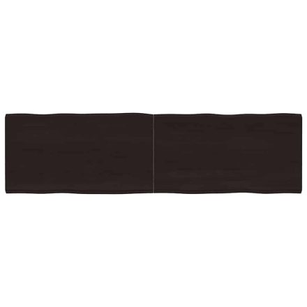vidaXL sötétbarna kezelt tömör asztallap 180x50x(2-4) cm