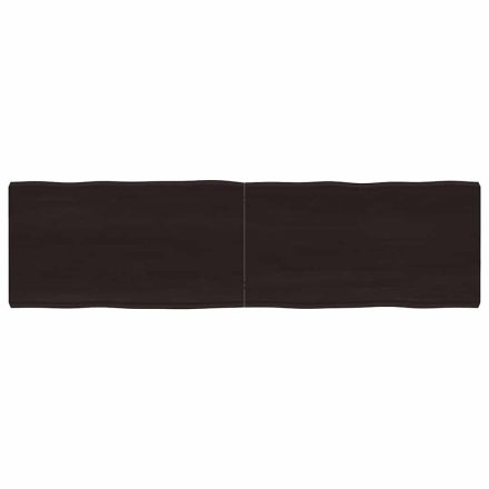 vidaXL sötétbarna kezelt tömör asztallap 180x50x(2-6) cm