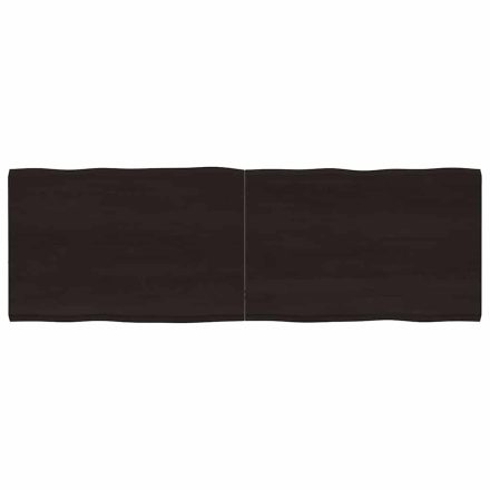 vidaXL sötétbarna kezelt tömör asztallap 180x60x(2-4) cm