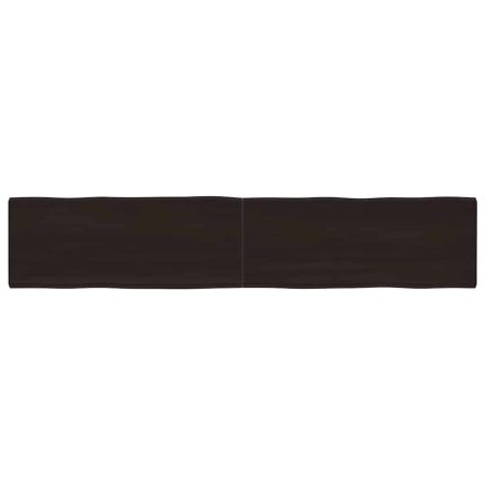 vidaXL sötétbarna kezelt tömör asztallap 200x40x(2-4) cm