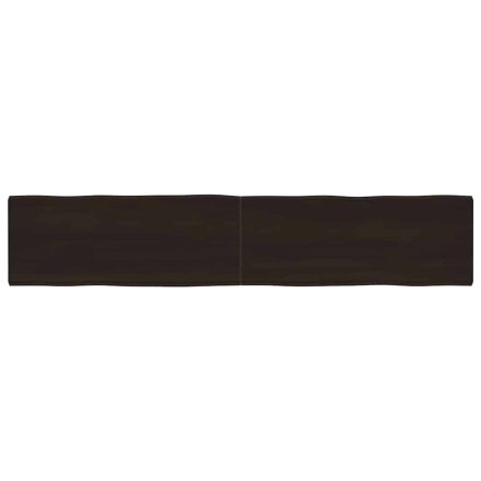 vidaXL sötétbarna kezelt tömör asztallap 200x40x(2-6) cm