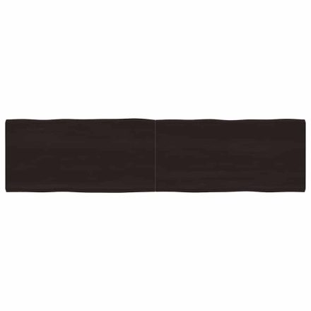 vidaXL sötétbarna kezelt tömör asztallap 200x50x(2-4) cm