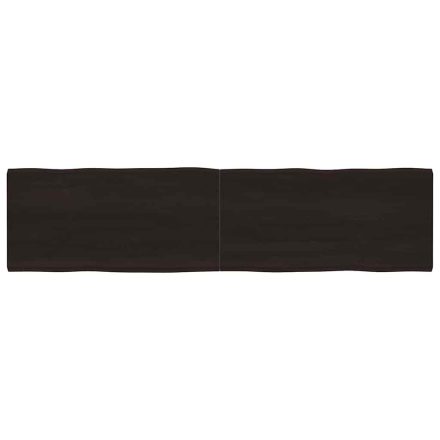 vidaXL sötétbarna kezelt tömör asztallap 200x50x(2-6) cm