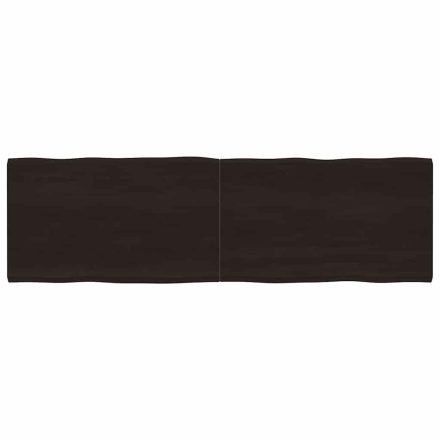 vidaXL sötétbarna kezelt tömör asztallap 200x60x(2-4) cm