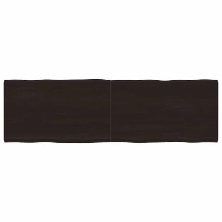vidaXL sötétbarna kezelt tömör asztallap 200x60x(2-6) cm