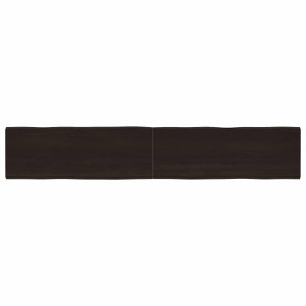 vidaXL sötétbarna kezelt tömör asztallap 220x40x(2-4) cm