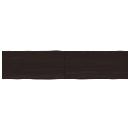 vidaXL sötétbarna kezelt tömör asztallap 220x50x(2-4) cm