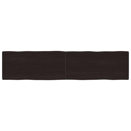 vidaXL sötétbarna kezelt tömör asztallap 220x50x(2-6) cm