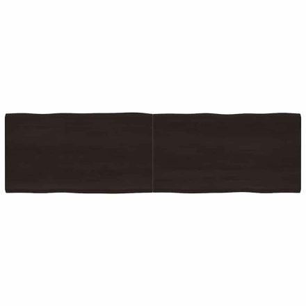vidaXL sötétbarna kezelt tömör asztallap 220x60x(2-4) cm