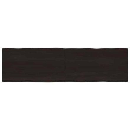 vidaXL sötétbarna kezelt tömör asztallap 220x60x(2-6) cm