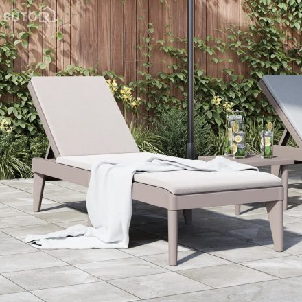 vidaXL cappuccino színű PP napozóágy 186 x 60 x 29 cm