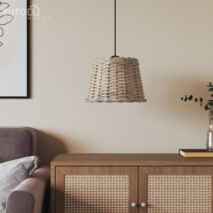 vidaXL barna fonott mennyezeti lámpaernyő Ø30 x 20 cm