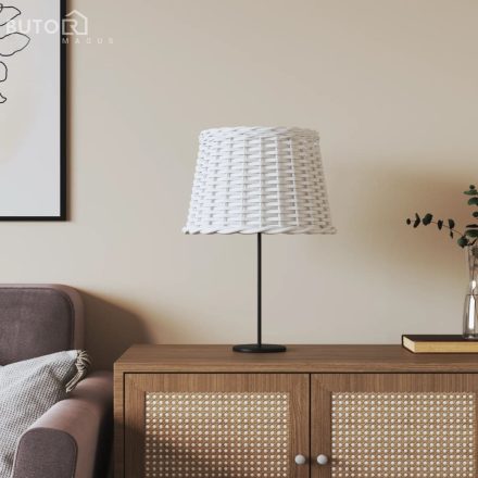 vidaXL fehér fonott lámpaernyő Ø40x26 cm