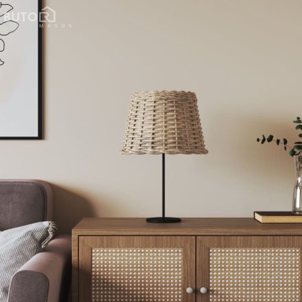 vidaXL barna fonott lámpaernyő Ø30 x 20 cm