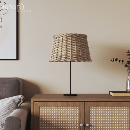 vidaXL barna fonott lámpaernyő Ø45 x 28 cm
