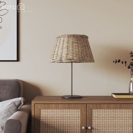 vidaXL barna fonott lámpaernyő Ø50 x 30 cm