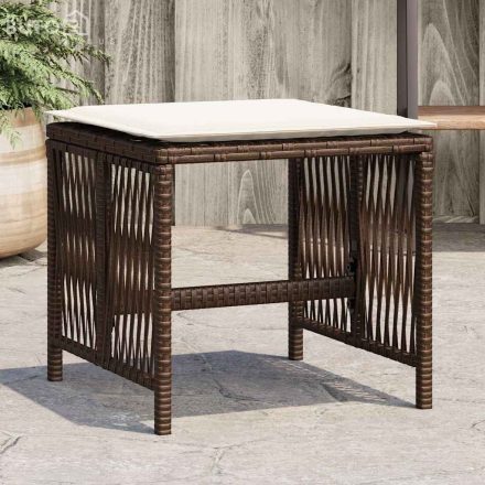 vidaXL 4 db barna polyrattan kerti szék párnával 41 x 41 x 36 cm