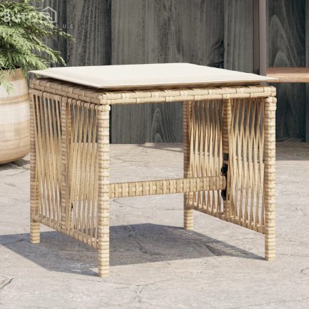 vidaXL 4 db bézs polyrattan kerti szék párnával 41 x 41 x 36 cm