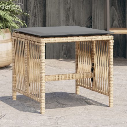 vidaXL 4 db vegyes bézs polyrattan kerti szék párnával 41 x 41 x 36 cm