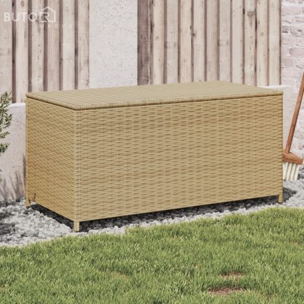vidaXL vegyes bézs polyrattan kerti tárolóláda 190 L