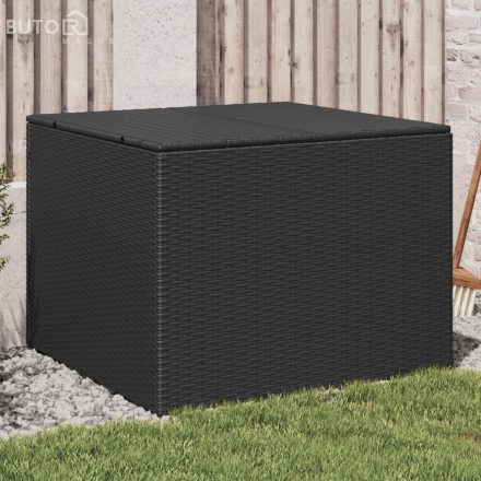 vidaXL fekete polyrattan kerti tárolóláda 291 L