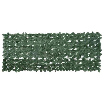 vidaXL sötétzöld leveles erkélyparaván 200 x 75 cm