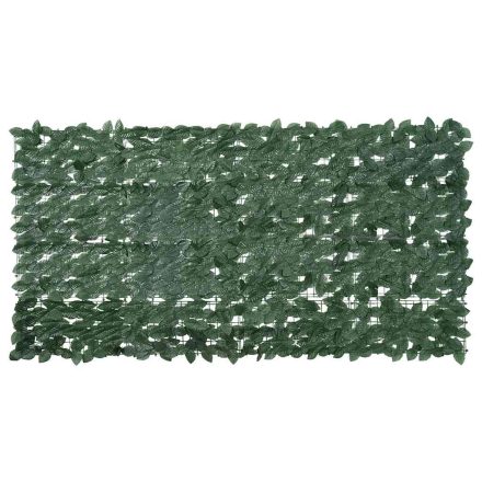 vidaXL sötétzöld leveles erkélyparaván 200 x 100 cm