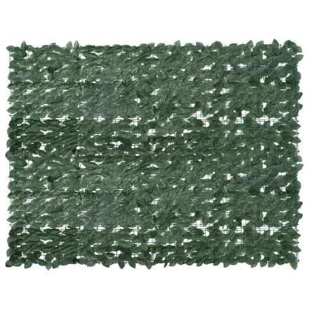 vidaXL sötétzöld leveles erkélyparaván 200 x 150 cm