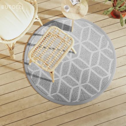 vidaXL kültéri szőnyeg ARAKIL szürke Ø120 cm PP