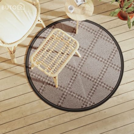 vidaXL kültéri szőnyeg ARAKIL barna Ø120 cm PP