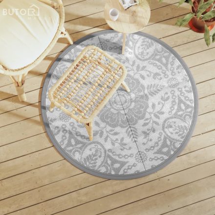 vidaXL kültéri szőnyeg ARAKIL világosszürke Ø120 cm PP