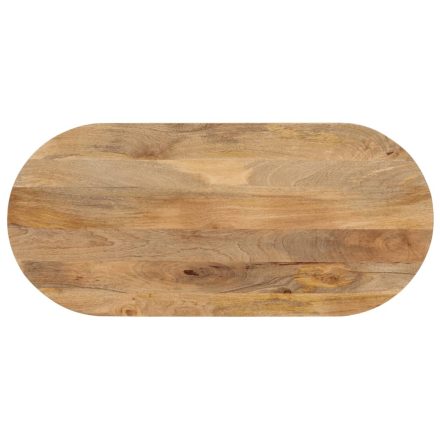 vidaXL tömör nyers mangófa ovális asztallap 90 x 40 x 3,8 cm