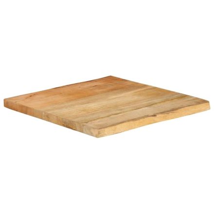 vidaXL tömör mangófa természetes élű asztallap 40 x 40 x 2,5 cm