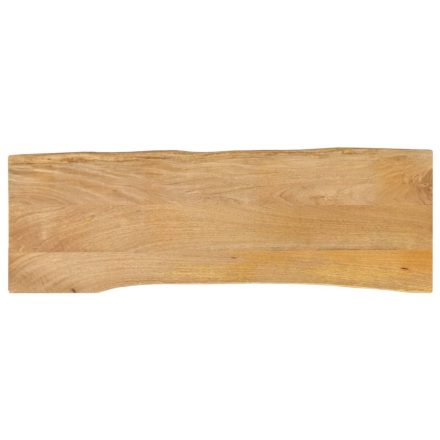 vidaXL tömör mangófa természetes élű asztallap 110 x 40 x 2,5 cm