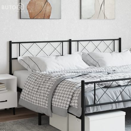 vidaXL fekete fém fejtámla 160 cm