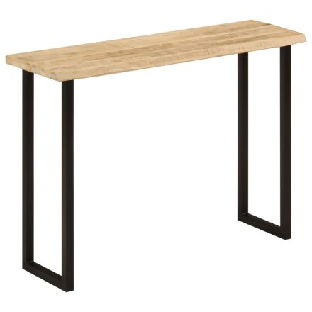 vidaXL tömör mangófa konzolasztal természetes éllel 105 x 33 x 76 cm