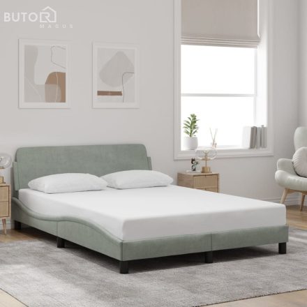vidaXL világosszürke bársony ágykeret matrac nélkül 120x200 cm