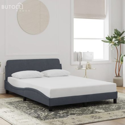 vidaXL sötétszürke bársony ágykeret matrac nélkül 140 x 190 cm