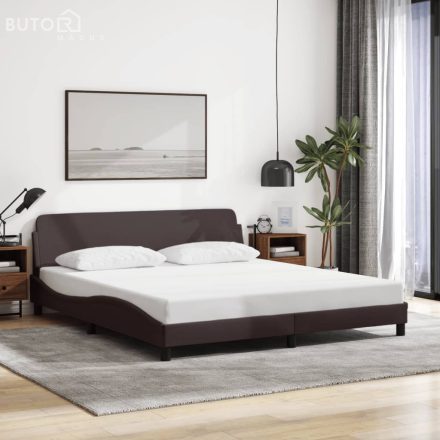 vidaXL sötétbarna szövet ágykeret matrac nélkül 180 x 200 cm