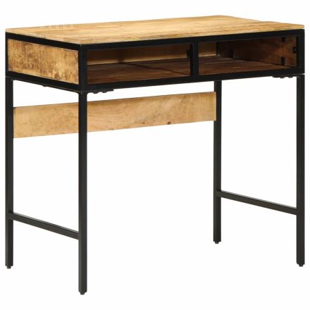 vidaXL Íróasztal polcokkal Barna 80 x 50 x 75 cm tömör mangófa