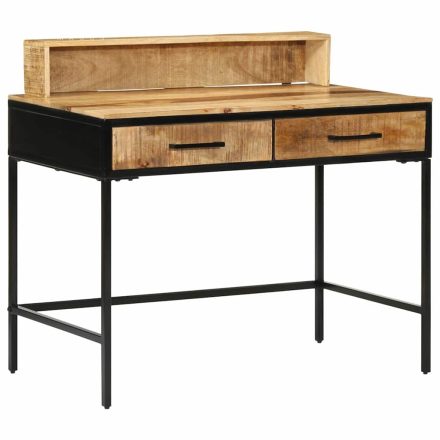 vidaXL Konzol asztal 100x55x75 cm Tömör durva fa mangó