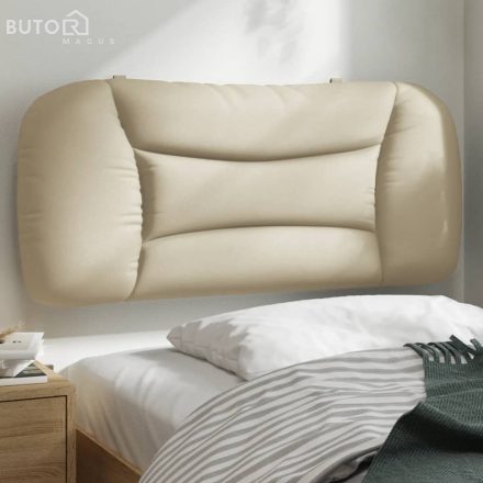 vidaXL krémszínű szövet fejtámla párna 90 cm