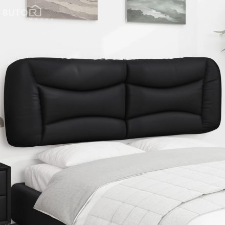 vidaXL fekete műbőr fejtámla párna 160 cm