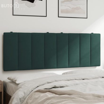 vidaXL sötétzöld bársony fejtámla párna 140 cm