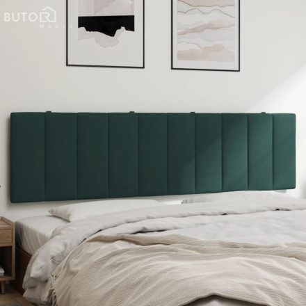 vidaXL sötétzöld bársony fejtámla párna 180 cm